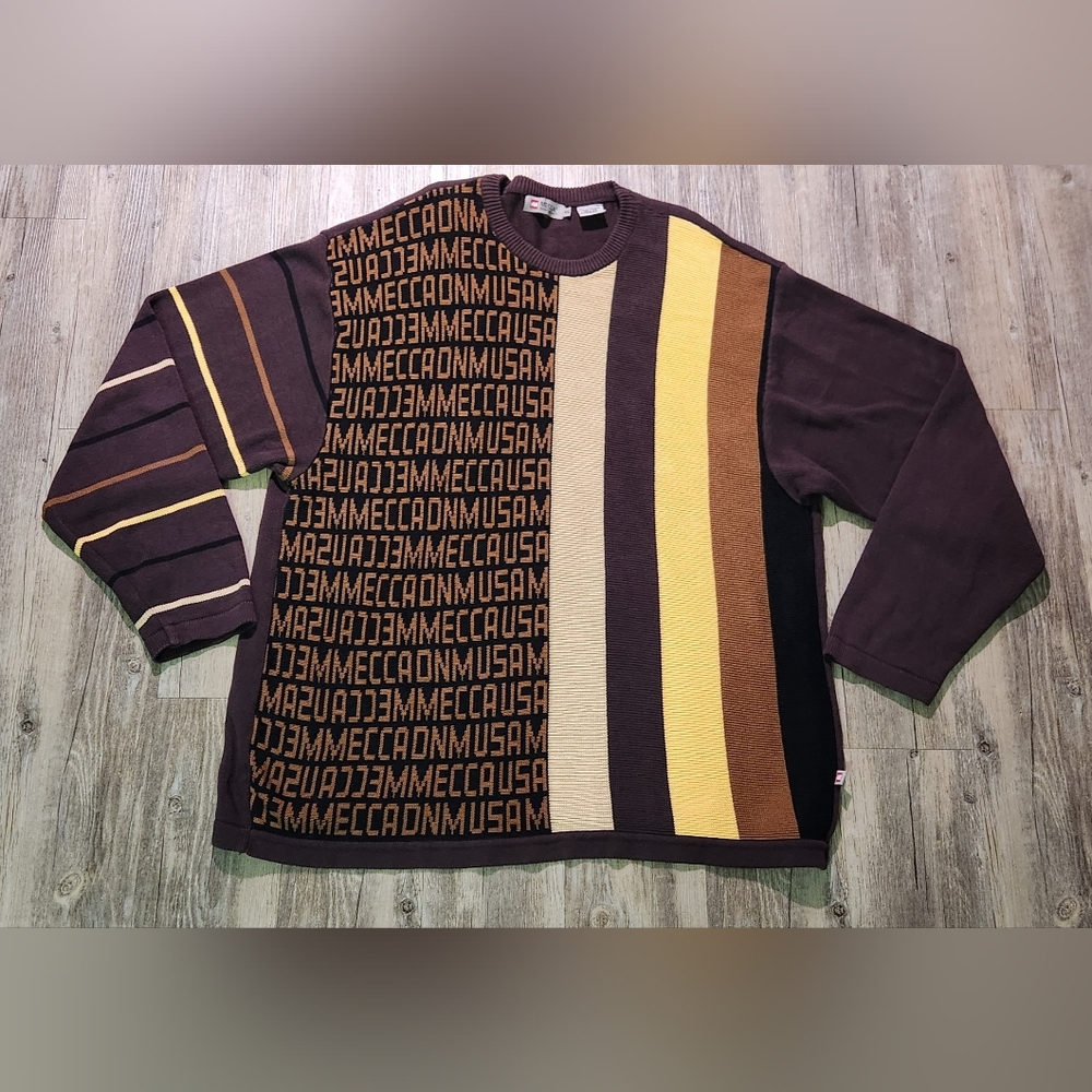Vintage Y2K Mecca Spellout logo Mens Sweater 2XL relaxed Fit